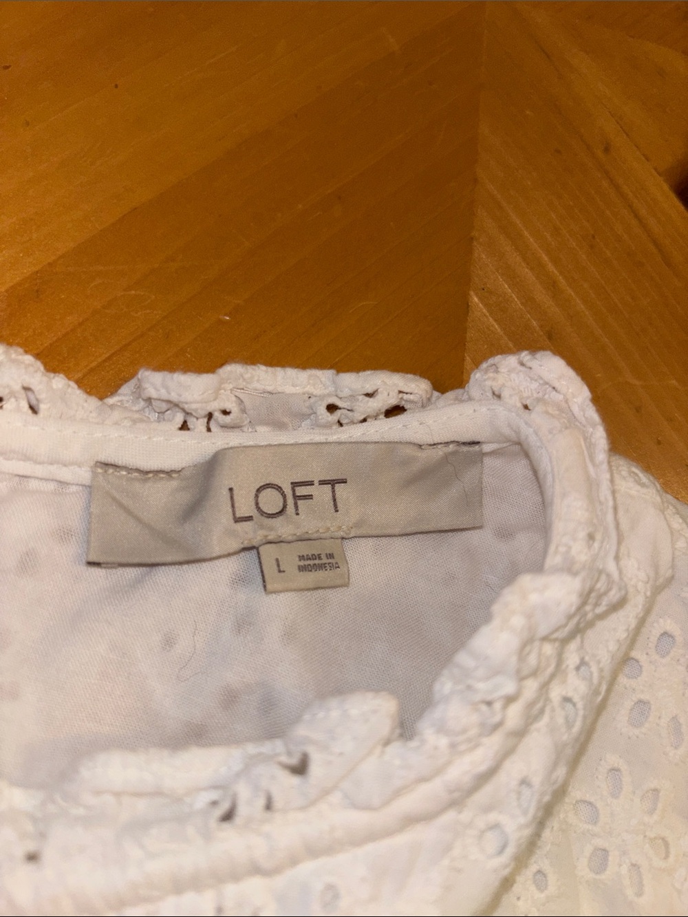 LOFT White Eyelet Tiered Sleeveless Dress - Picture 3 of 3